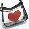 ПВХ Прозрачная Сумка Через Плечо Сумки Тоут в Форме Сердца Любви Повседневная Дорожная Сумка Ручная Сумка Подарки на День Рождения для Девочек