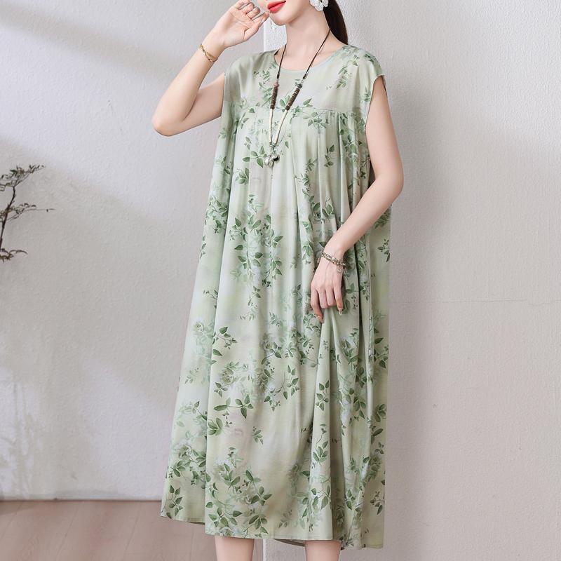 Летнее винтажное платье больших размеров, женские свободные повседневные элегантные длинные платья без рукавов большого размера