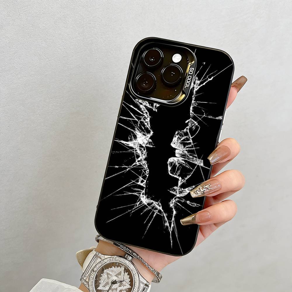 Чехол для телефона "brokenness" для iPhone 17,16,15,14,13,12,11 Plus,Pro Max,XS, Цветной Серебристый Чехол для телефона Funda Cover