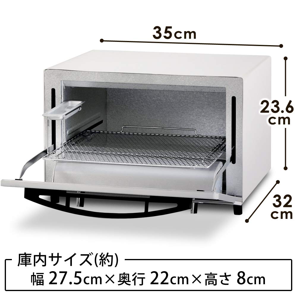 IRIS OHYAMA Паровой тостер духовка тостер 4 предмета противень регулировки температуры с функцией таймера горизонтальный белый SOT-012-W Off-White