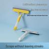 Multifunctional Double-Sided Glass Cleaner: Brush, Scrape, Spray with Integrated Bottle