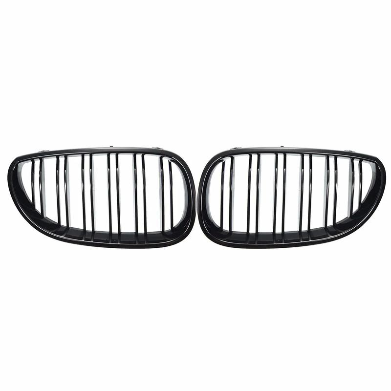 For BMW E60 E61 M5 5 Series 520i 545i 550i 535i 2003-2010 Front Bumper Kidney Racing Grille Car Double Line Sport Grill