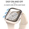 Стекло+Чехол для Apple Watch корпус 44мм 40мм 45мм 41мм 42мм 38мм ремешок Защитное стекло iwatch series 9 8 7 SE 3 корпус Аксессуары