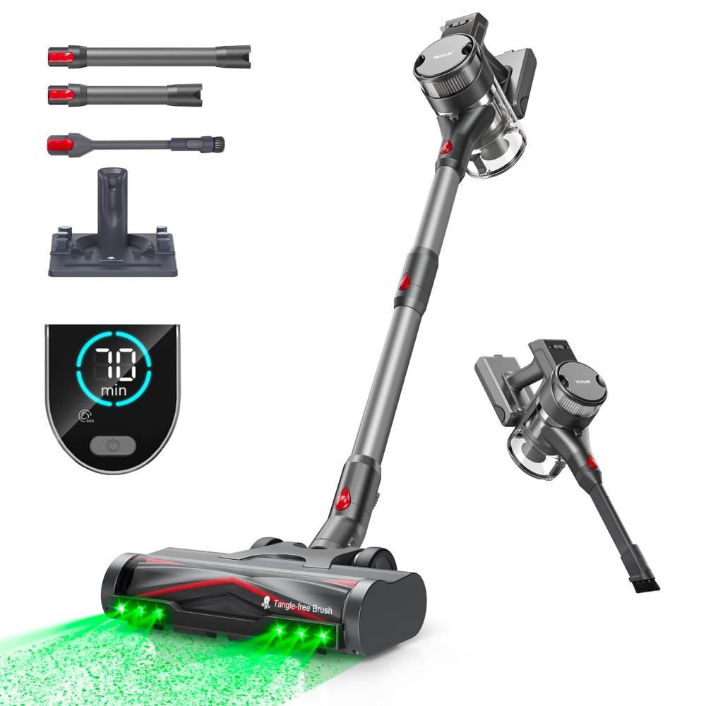 Maircle S3-Pro B Cordless Vacuum Cleaner, with Storage Rechargeable Base, Green Light Technology, 70min Long Battery Life