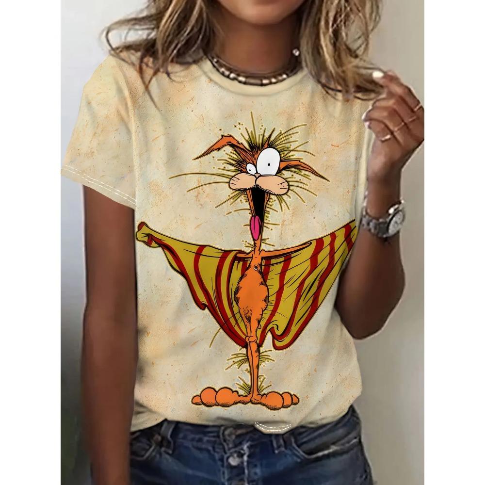 Мультяшная собака смешные женские персонажи милый 3D-принт повседневный топ с коротким рукавом