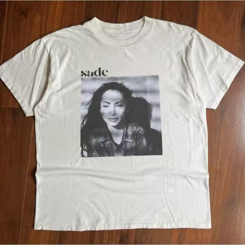 Sade Adu Pattern T shirt, Retro Sade T shirt Men's T shirt Summer New Unisex Streetwear
