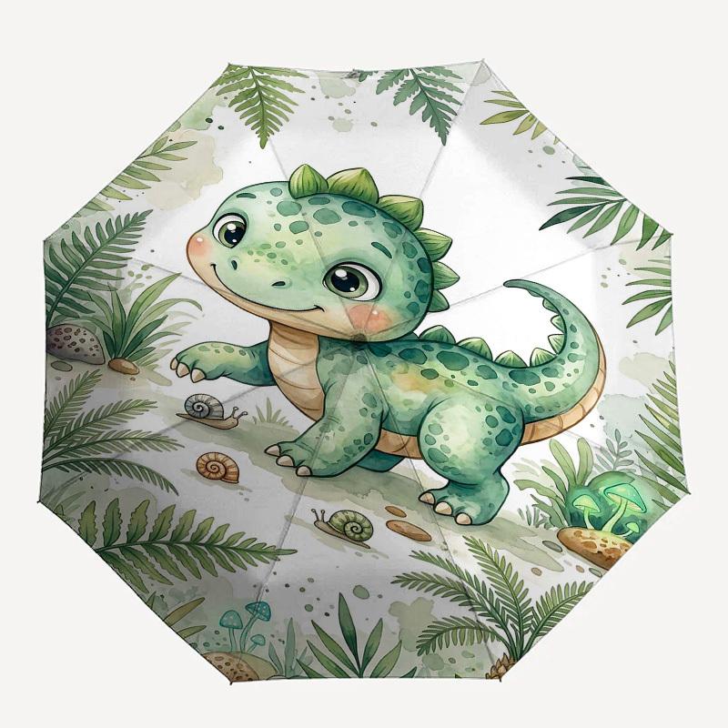 1PC Dinosaur Snail Umbrella-8-Rib Reinforced Portable Folding Travel Suitable for All Seasons Outdoor Daily -Z0492