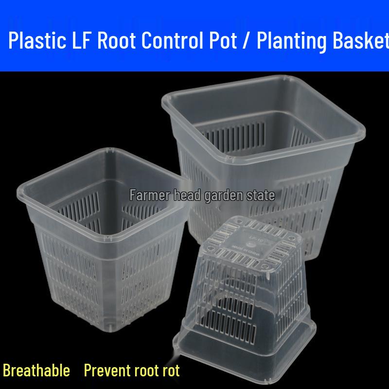 Square Hydroponic Net Pot - Multi-hole Root Control Basket for Fish Tanks & Orchids