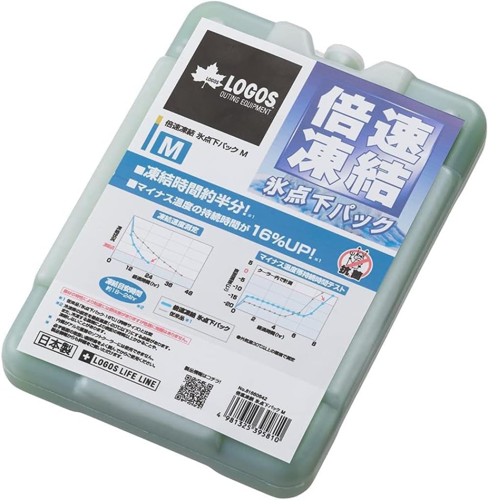 LOGOS Soft Cooler Hyper Ice Point Cooler M Double Speed Freezing Ice Pack M Cooler Ice Pack 81670070 81660642 1 (Ice Pack piece)