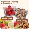 Dual-Layer Overnight Oats Containers Dry Wet Separation Mason Jars  Jam Salad Honey