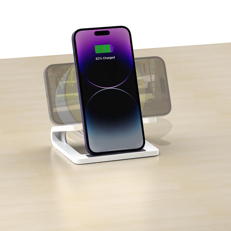 Беспроводное зарядное устройство Recci RSK-W28 с Bluetooth-динамиком и RGB-подсветкой, штепсель CN (адаптер в комплекте) (Китайская версия)