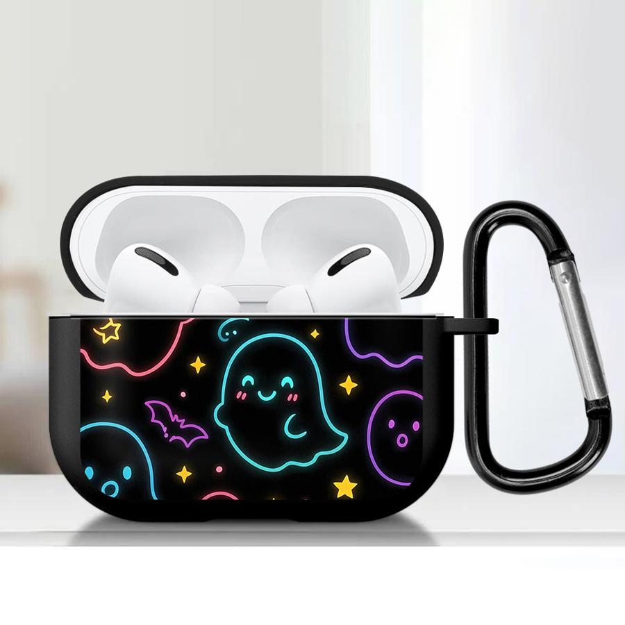 Чехол для наушников с неоновым принтом 'Призрак' для Airpods Pro Pro2 3 1 4 Pro3 2