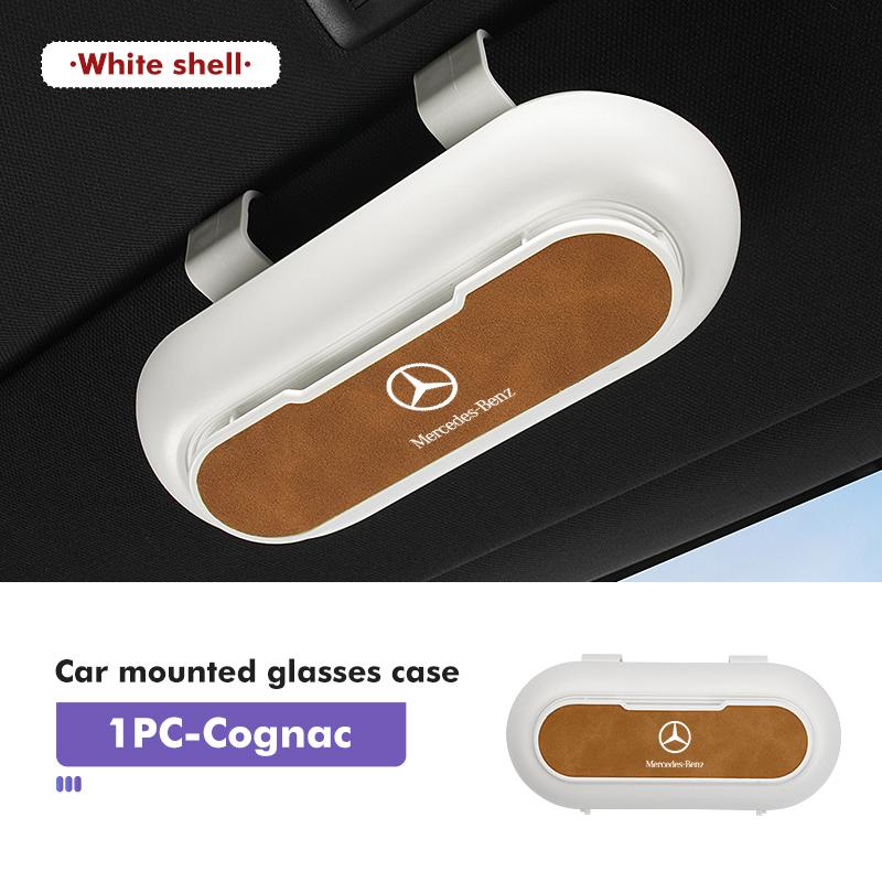 Car Glasses Case Storage Box Auto Accessories Sun Visor Holder For Mercedes Benz AMG A C E S G Class W201 W210 W108 W204 W205 GY4