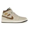 Air 1 Mid SE Brown Elephant Men Sneakers Light-Orewood-Brown Metallic-Gold White DZ4129-102