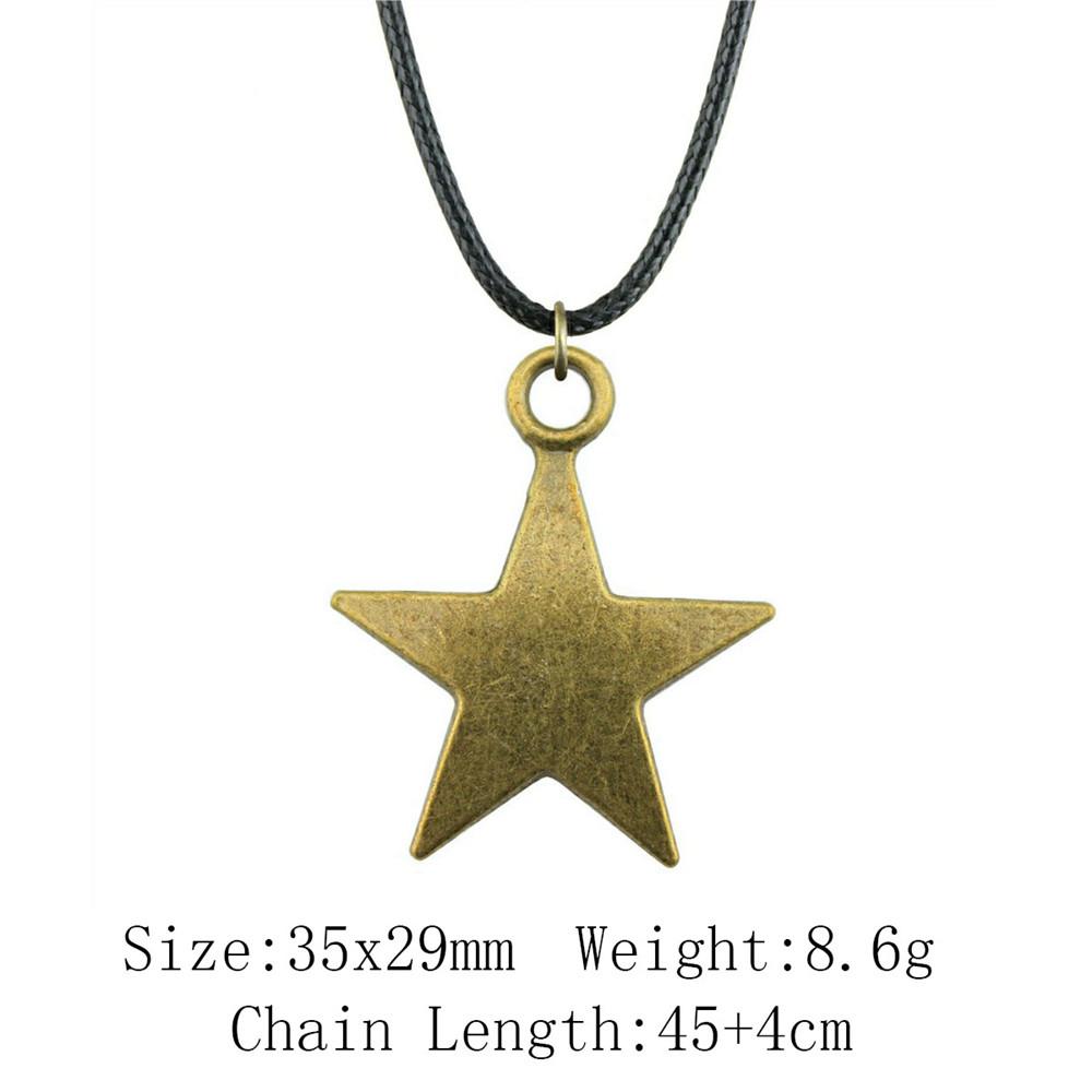 Birthday Gifts Choker Sun Moon Pentagram Necklace Leather Chain 45cm Art Supplies Neck Pendants