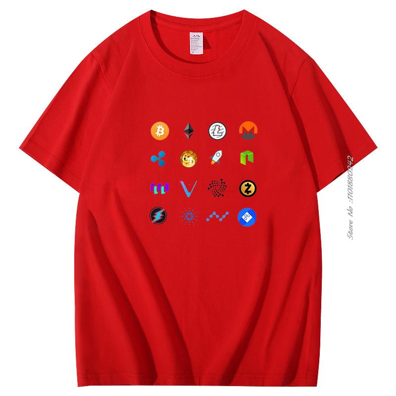 Xrp Ripple Coin Cryptocurrency Cotton Tshirt Crypto Coins Family Fashion Summer Mens Short Sleeve Tshirt Harajuku Streetwear