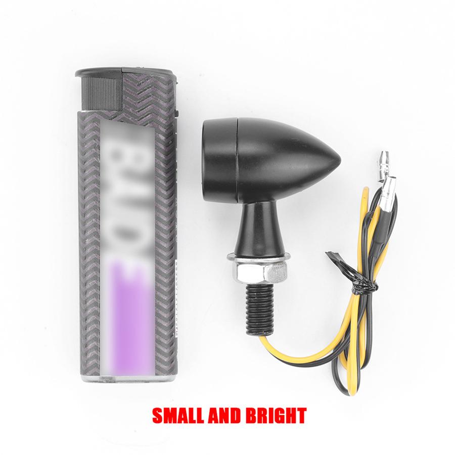 12V Universal Motorcycle Led Turn Brake Turn Signals Lights Amber & Red Aluminum