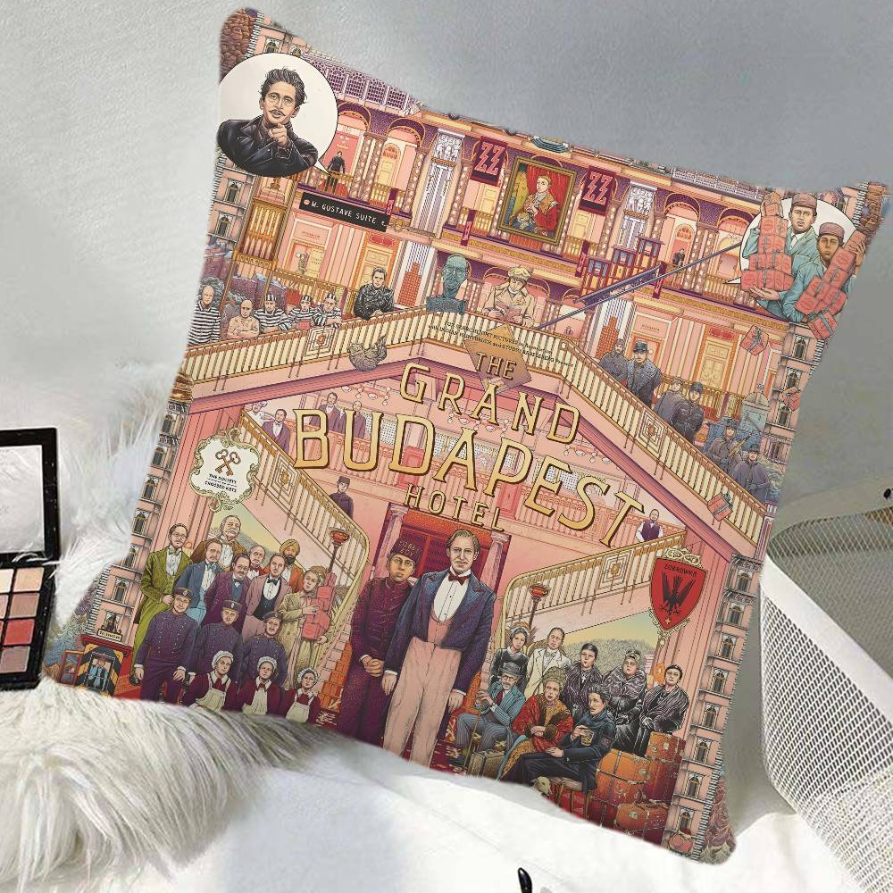 Movie The Grand Budapest Hotel Pillow Case Square Pillow Bedroom Sofa Leisure Comfort Cushion Car Home Decoration