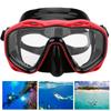 Adult Diving Goggles Face Shield Glasses Silicone Eye Protector Snorkeling EquipmentsMK‑902 Black Red