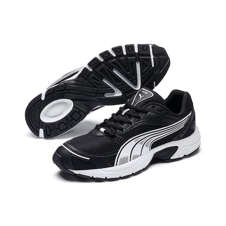 Puma Axis Vintage Сетчатые, Текстильные, Синтетическая Кожа Низкие Беговые Кроссовки Унисекс Черный Серебристый 368465-03
