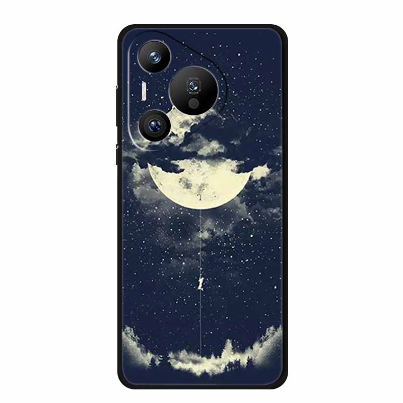 Чехол для телефона Huawei Pura 70 Pro Модный Черный Силиконовый Мягкий Задний Чехол-Крышка Для Huawei Pura 70 Pro Чехол 70Pro Pura70 Pro Корпус