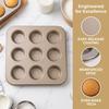 Carbon Steel Cupcake Tin 12-Cup Design Baking Pan Tea Cakes Bakeware Tray  Home Baking