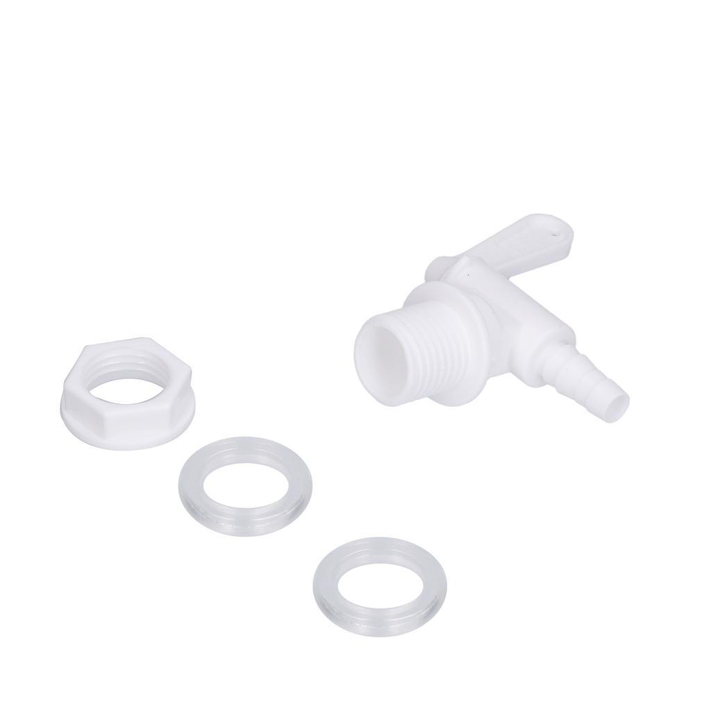 Beer Brewing Keg Spout Tap Homebrew Carbonated Drink Fermentation Bucket Faucet Kit with GasketsWhite