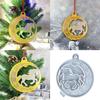 Creative Christmas Tree Ornament Mould Horse Shaped Round Pendant Silicone Mold Hanging Accessories Epoxy Resin Mold