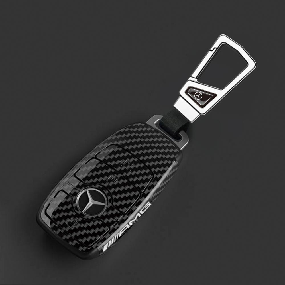 Car Key Rings For Mercedes Benz AMG A B C E S Class W204 W205 W177 W222 GLC CLE CLA GLB GLC GLS Car Key Case Cover Holder Shell