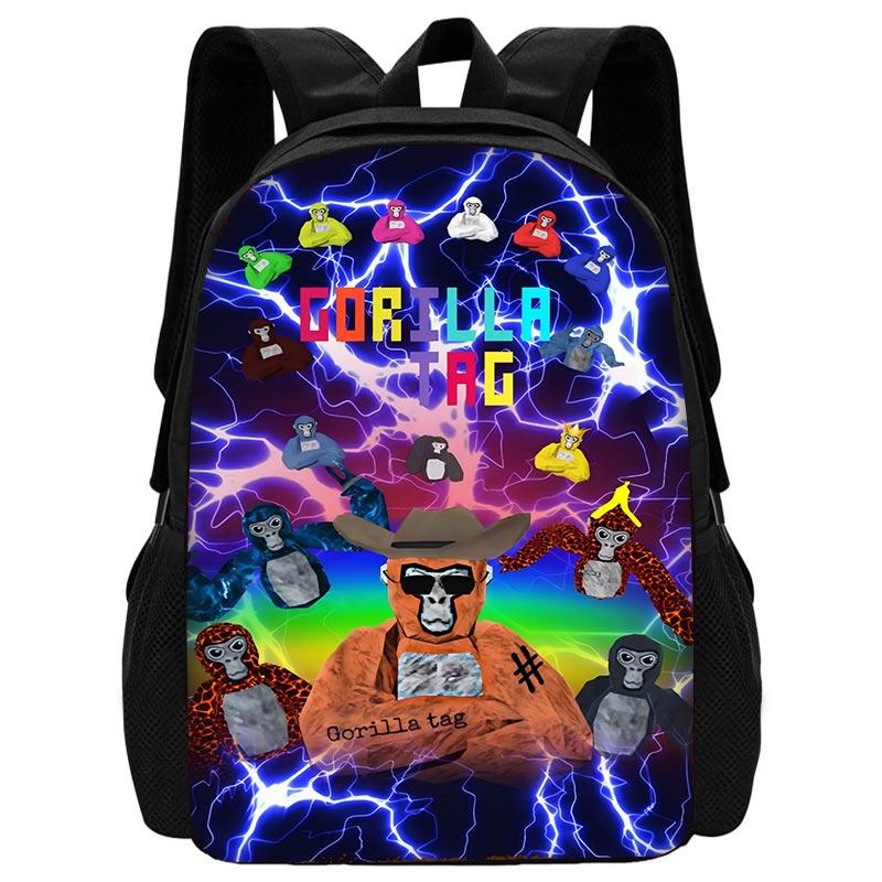 Novelty Cool Gorilla Tag Child School Backpack with Shoulder Bag Pencil Bags School Bags for Boys Girls Best Gift