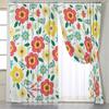 2Panel Flower Bloom Curtains for Living Room Bedroom Balcony Floor-to-ceiling Window Shutters Semi Blackout Cortina Grommet Top