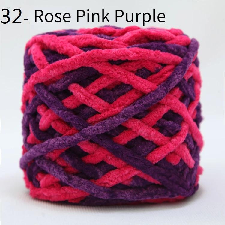 100g/bola chenille tricô fio macio linha tira de gelo fio de algodão fio de lã diy para a mão tricô cachecol grosso