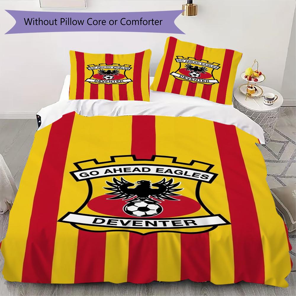Go Ahead Eagles Pattern Bedding uilt Set uilt Cover Pillowcase Home Decoration Birthday Gift (1 * duvet cover + 2 * pillowcase without core)