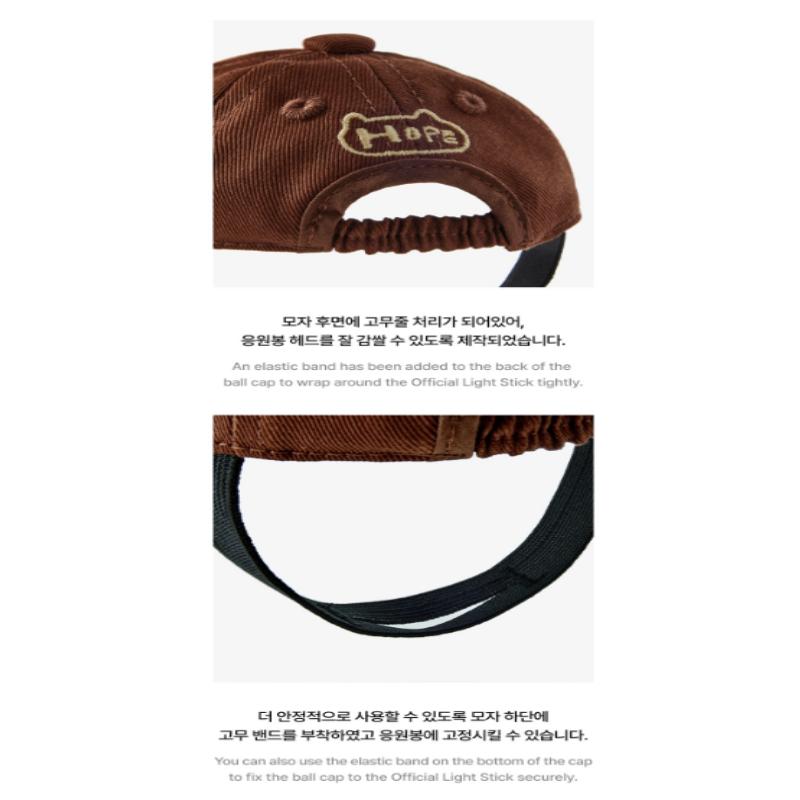 Официальная кепка-бейсболка с лайтстиком BTS