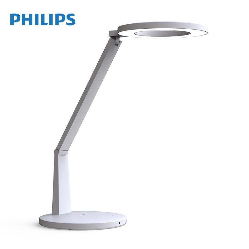 Philips Светодиодная лампа для защиты глаз, настольный светильник, регулируемая яркость 10-100%, таймер на 40 минут, напоминание об отдыхе