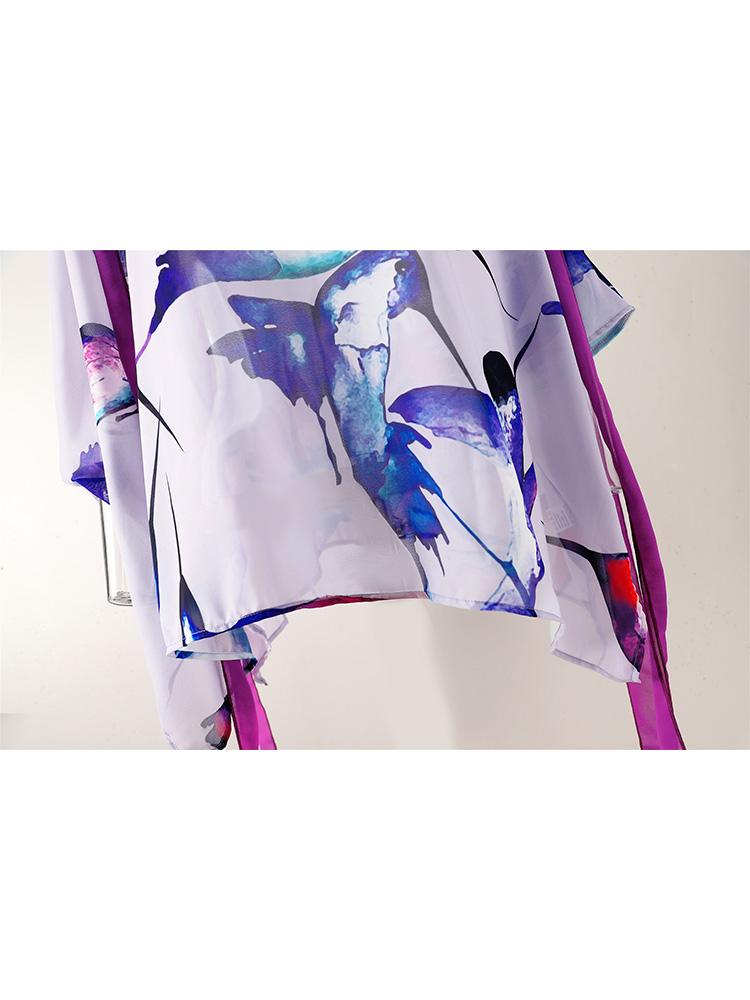 2024 летние пикантные накидки на бикини на одно плечо, топы с принтом больших размеров для женщин, пляжная одежда, купальный костюм, накидка