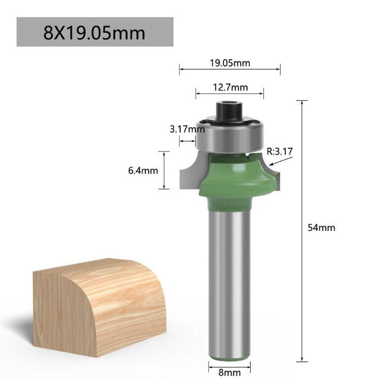 1 шт., угловая круглая фреза, вольфрамовая фреза с хвостовиком 8 мм для древесины, деревообрабатывающих фрез