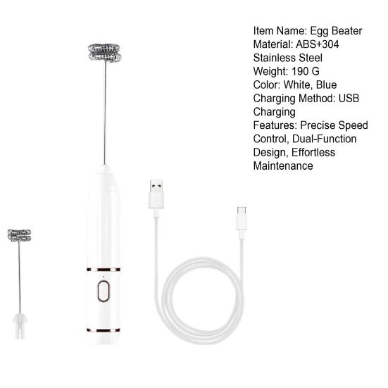 Ручной миксер для взбивания яиц, 3 скорости, беспроводной электрический вспениватель молока для кофе, горячего шоколада, беспроводной венчик для взбивания яиц, тихий кухонный миксер