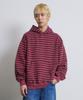 PIGMENT Daily Stripe Hoodie (Burgundy)