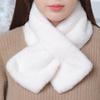 Scarf Women'S Winter Versatile Plush Thickened Scarf Korean Version Solid Color Hair Neck Cover Girl Cute Rex Rabbit Hair Scarf