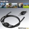 3/8" Fuel Line Assembly, 6FT Nylon Braided Marine Fuel Hose with Primer Bulb and Stainless Clamps, Universal Fuel Line Kit for Outboard Boat Motor,