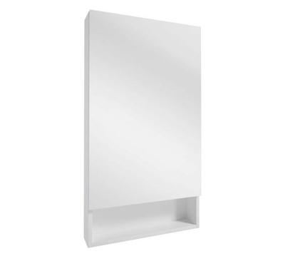 Подвесной белый шкафчик для ванной Lupo с зеркалом 50x90 см