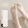 Split-toe Boat Socks, Women's Shallow Mouth Invisible Two-toe Socks, Summer Thin Cotton Socks, Anti-slip and Non-dropping Heel Short Socks