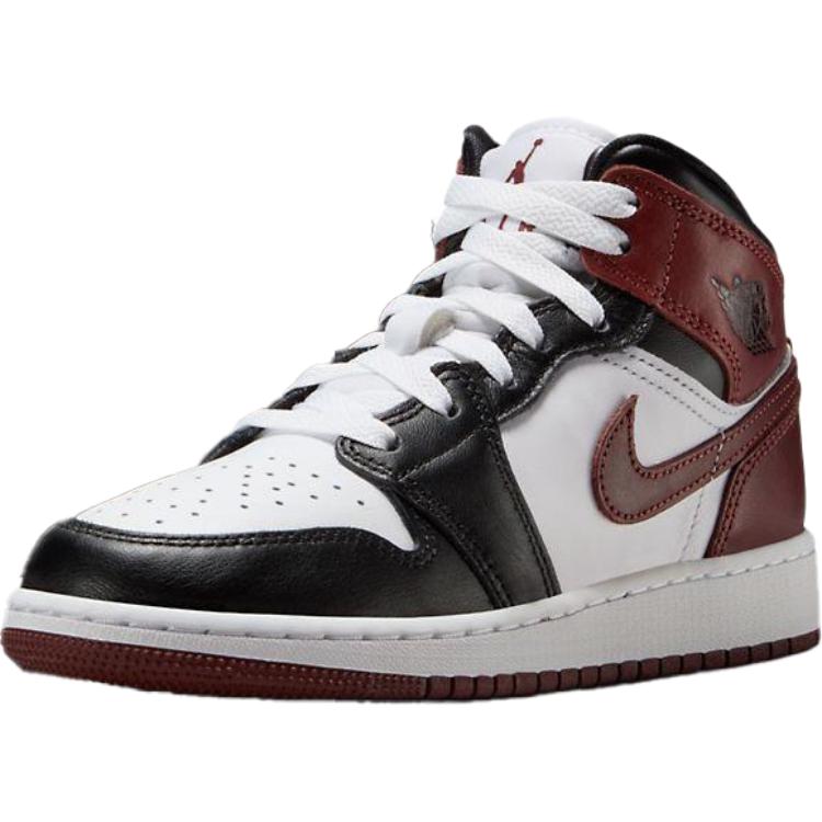 Jordan Air Jordan 1 Slip Resistant Abrasion Resistant High top Children's Basketball Shoes Red Black White HF3193-102