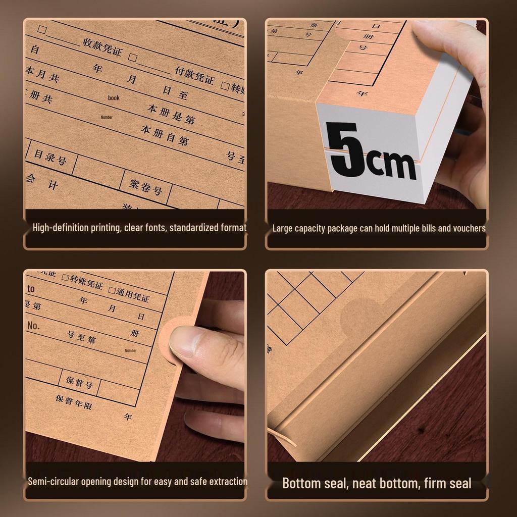 Accounting Voucher Storage Box for A4/A5 Invoices and Financial Documents