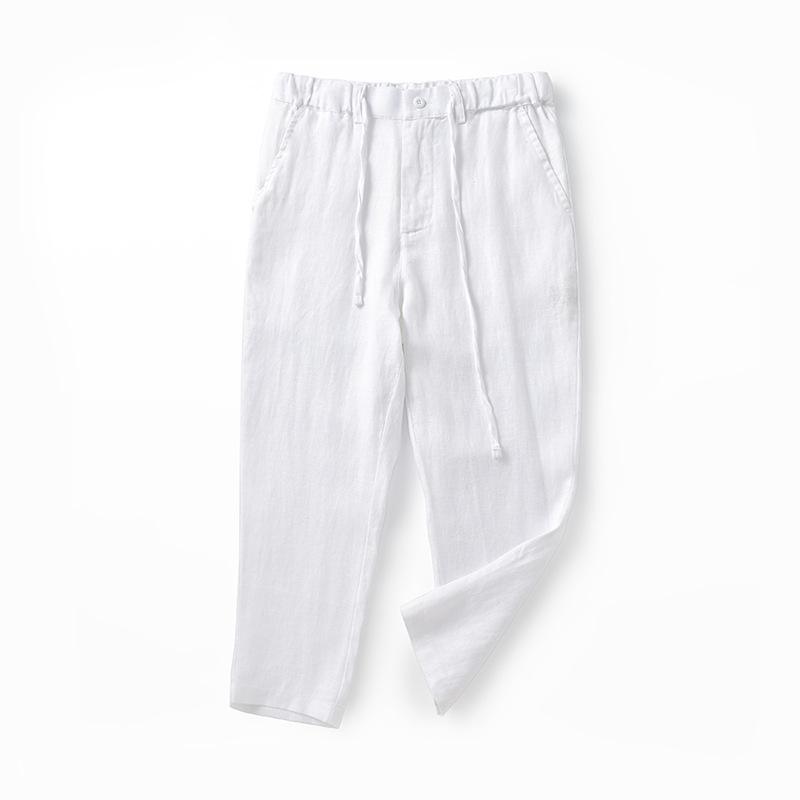 Pants Men Beach Elasticated Waistband Drawstring Casual Trousers