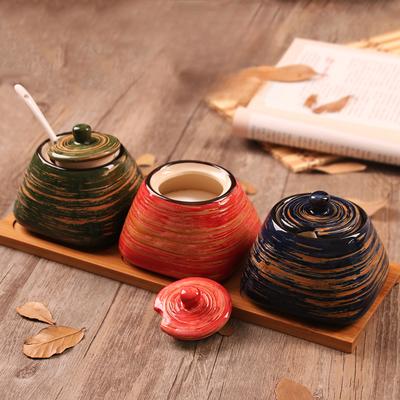 Керамические банки для приправ Солонки и перечницы Кухонные принадлежности для специй Банки для специй Коробка для приправ Набор кухонных принадлежностей