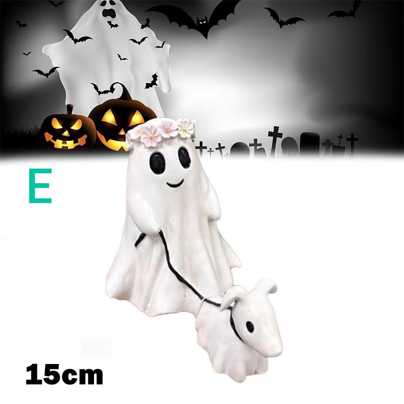 Halloween Middle Finger Ghost Decoration Cute Ghost Statue For Home Fireplace Decor Smooth Body Enhance Festive Atmosphere