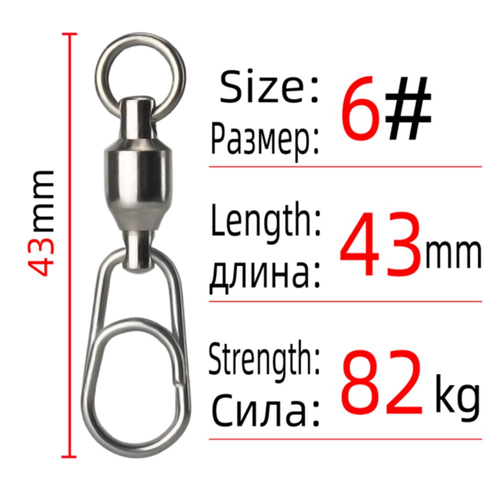 Fishing Accessories Lure Connecting Ring Jig Connector Oval Split Rings Bearing Swivel Snap Rolling