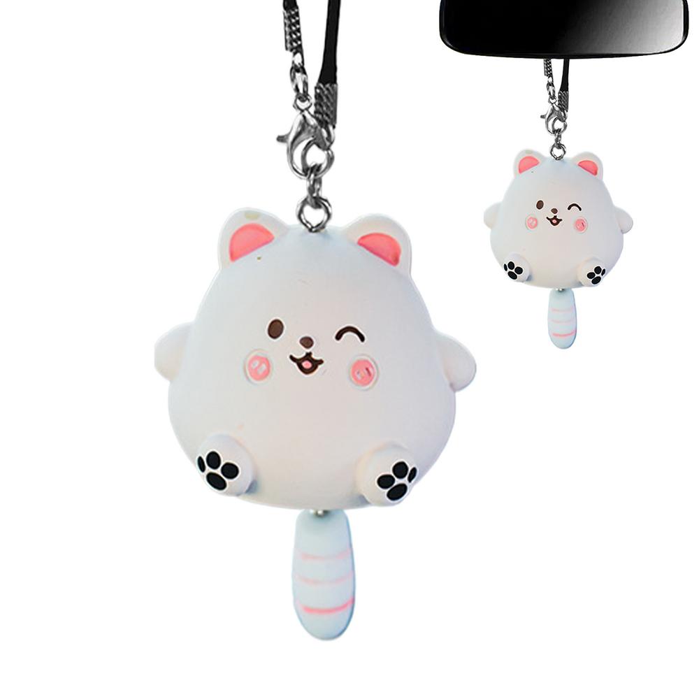 Кошачий брелок для автомобиля Милый котенок Подвеска на зеркало заднего вида автомобиля Украшение Подвеска на зеркало заднего вида автомобиля Подвесные аксессуары из смолы с котенком